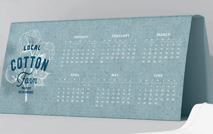 design paper desk calendar