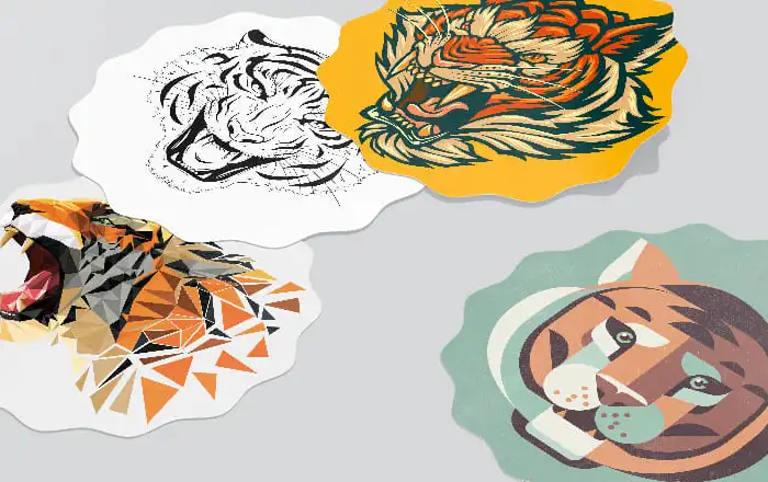 shaped stickers