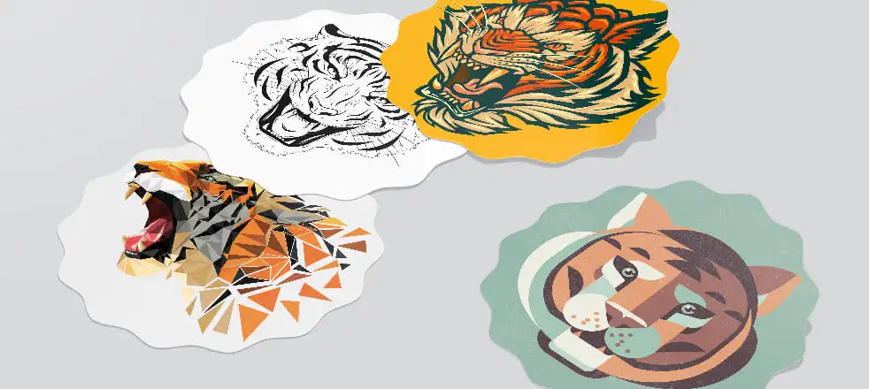 shaped stickers