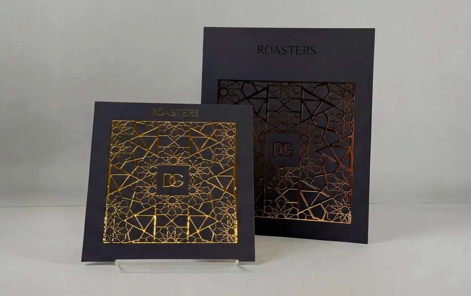 postcards with gold foiling
