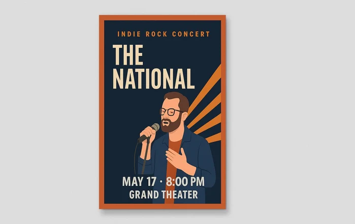 Indie rock concert poster