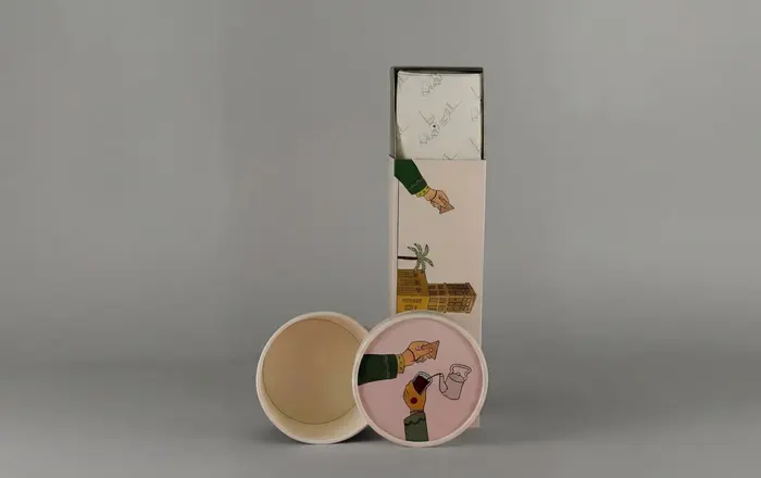branded cup and box