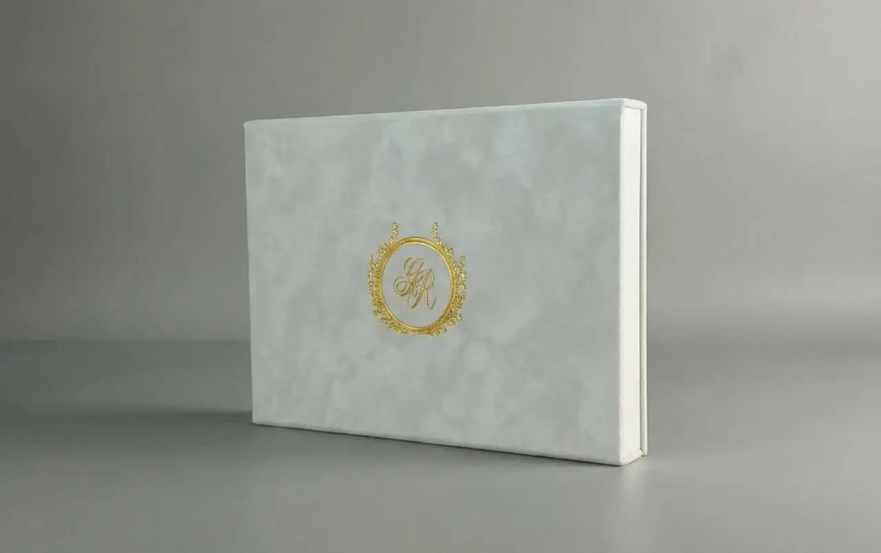 Gold embossed box