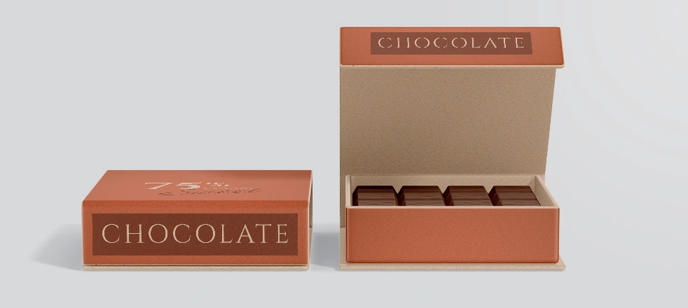 Customised cardboard chocolate box