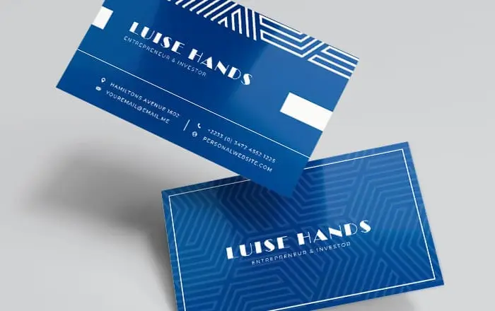 business cards with glossy lamination