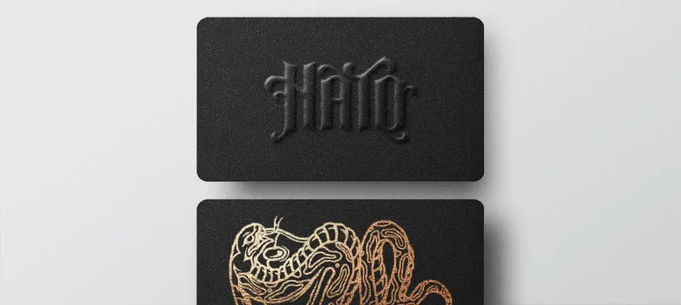 embossed