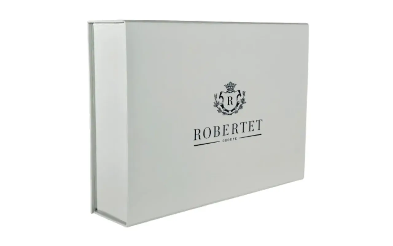 Cardboard box with logo